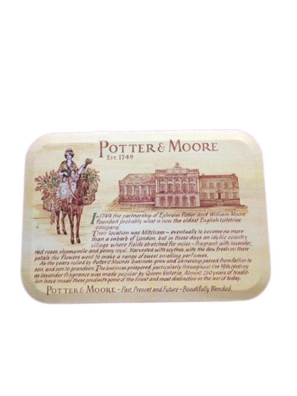 $65‎ Potter & Moore 1749 Antique Tin Box Collectibles